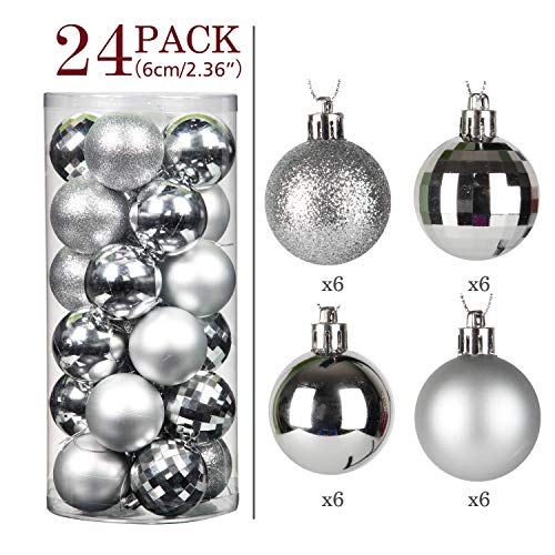 24pcs 2.36in Christmas Balls Decoration