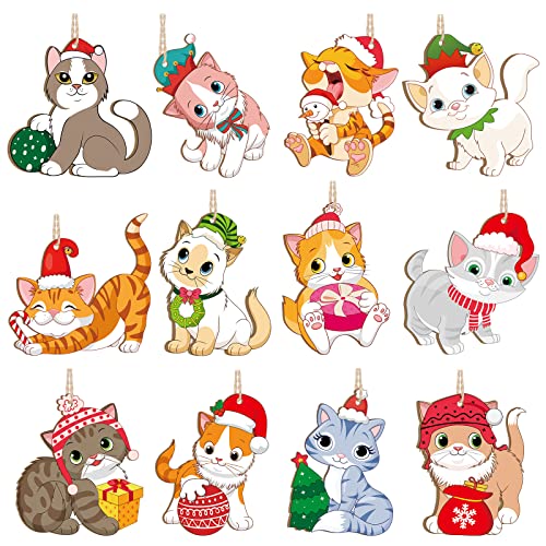 36 Pieces Wooden Christmas Ornaments