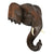 Wood Hand Carved Thai Elephant Head  Wall Art