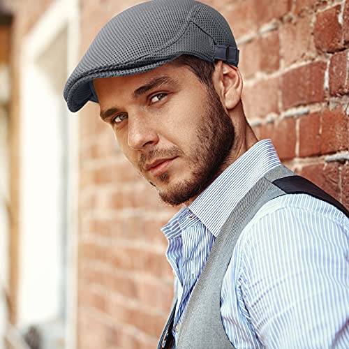 3 Pieces Mesh Newsboy Beret Cap- Breathable & Adjustable