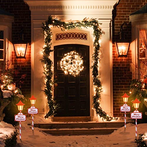 4 Pack Solar Candy Christmas Pathway Lights