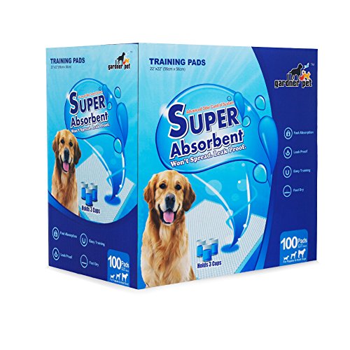 Pet Pee Pads 100 Count 22" x 22" Large -Quick Drying Gel, Eliminate Odor, Leak Proof