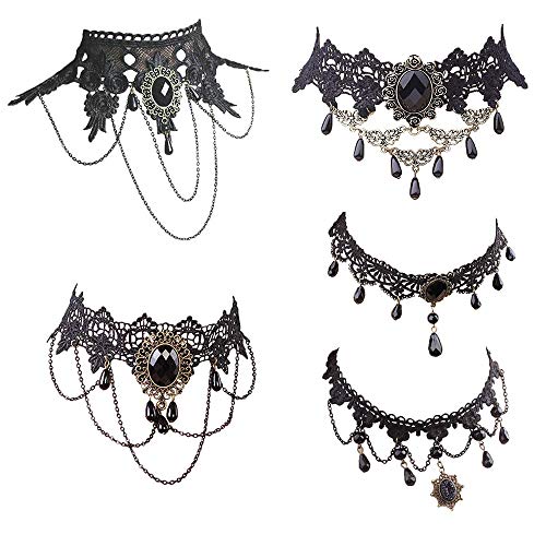 Halloween Elegant Sexy Lace Women Retro Gothic Punk Style Necklace