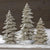 Set of 3 Silver Glittered Christmas Trees- 6.25 inches to 9.5 inches Tall