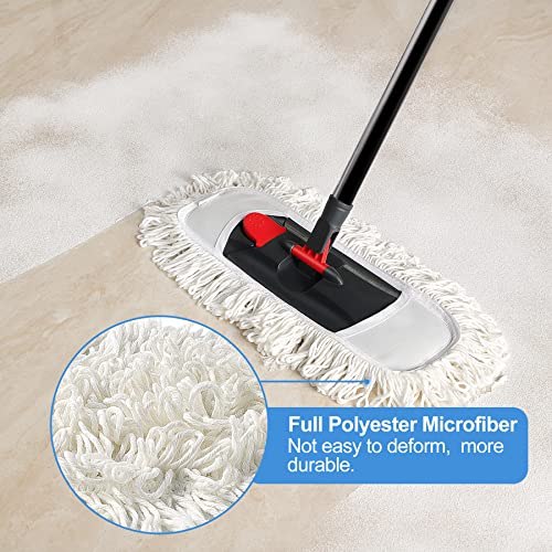 Mop for Floor Cleaning Microfiber for Dry & Wet Tile Floors w/an Extra Chenille Refill Mopping Pad