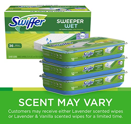 Sweeper Wet Mopping Cloth Multi Surface Refills, Febreze Lavender Scent, 36 count