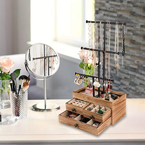 3 Tier Jewelry Metal Tree Stand Organizer