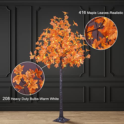 Artificial Lighted Maple Tree Warm White Fall Decorations