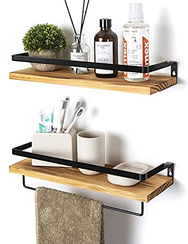 Set of 2 -Floating Storage Shelves Wall Mounted