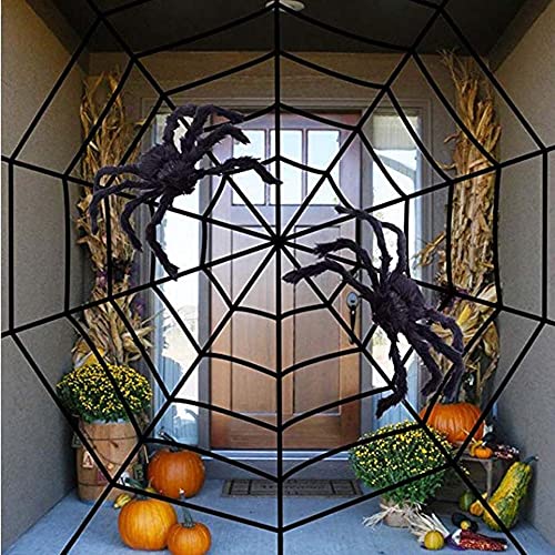 4 feet Black Spiderweb Spider Webs Halloween Decorations Large