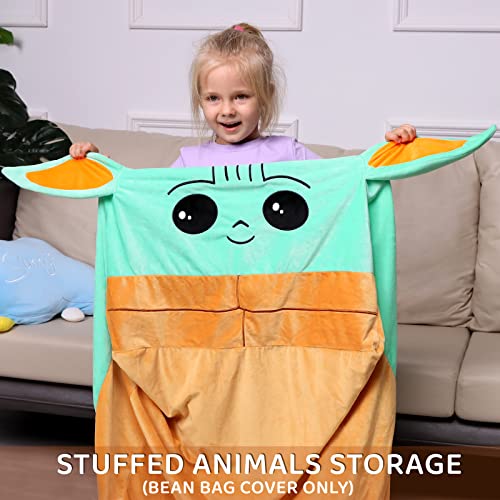 Stuffed Animal Toys Storage Kids Bean Bag - 24 x 24 Inch