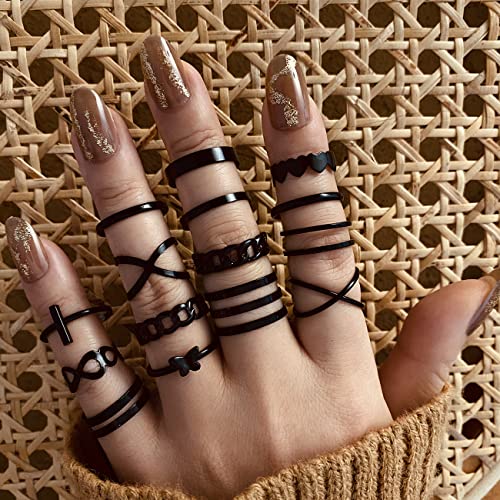 Vintage Silver Knuckle Rings Set for Women