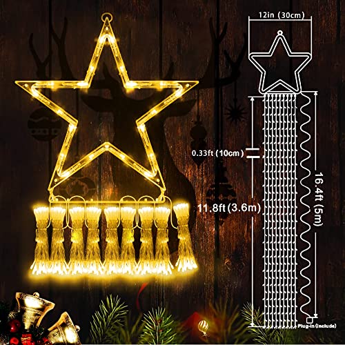 344 LED 8 Modes Christmas Decorations Waterfall Lights