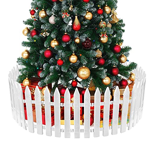 Christmas Tree White Plastic Picket Fence