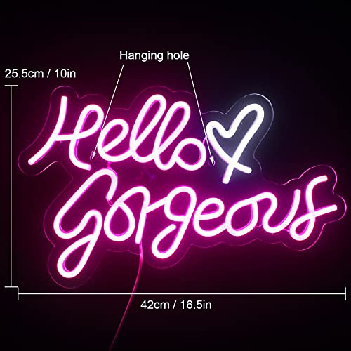 Hello Gorgeous Neon Sign Led Neon Light LeD Decoration
