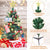 Mini Christmas Tree Set w/ Clear LED Lights Star Treetop & Ornaments