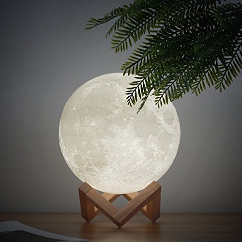 Moon Lamp Night Light  USB Charging & Touch Control Brightness Warm & Cool White