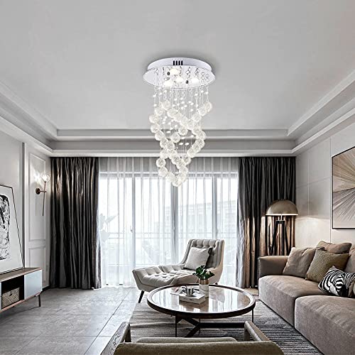 4-Lights Modern Raindrop Crystal Chandelier