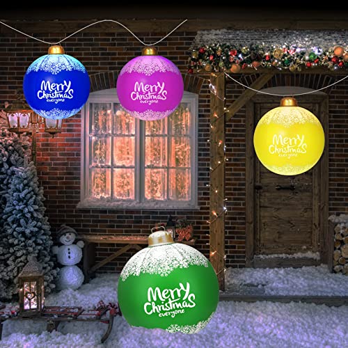 24in Giant Christmas Balls Outdoor Decoration w LEDS