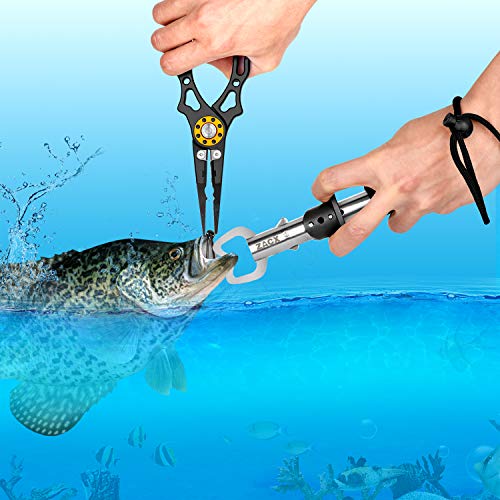 Fish Lip Gripper Upgraded Multi-Function Fishing Pliers Hook Remover