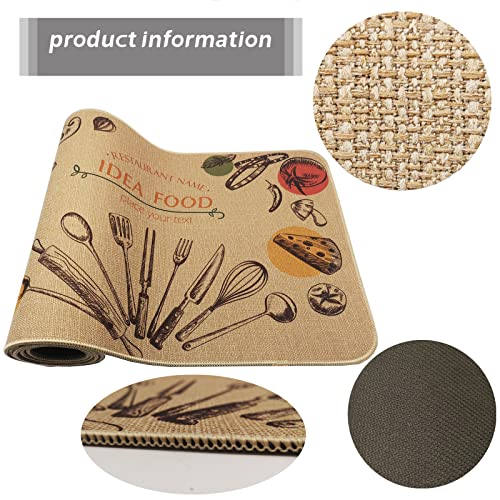 Kitchen Mats Set of 2 Non-Slip Washable