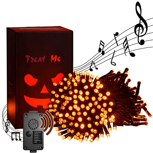 82 FT 200 LED Halloween String Lights & Spooky Music Motion Sensor