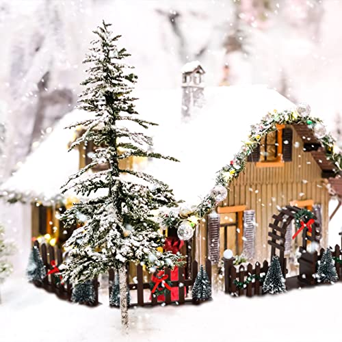 5 Pcs Christmas Village w/ Decorative Fences Entry Gate