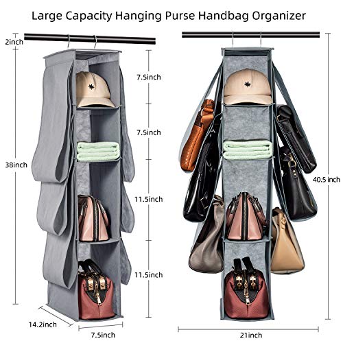 Closet Purse Organizer w/ 10 Compartments