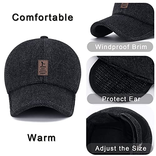 Adjustable Warm Winter Hats for Men Earflaps Thicken 55-60CM