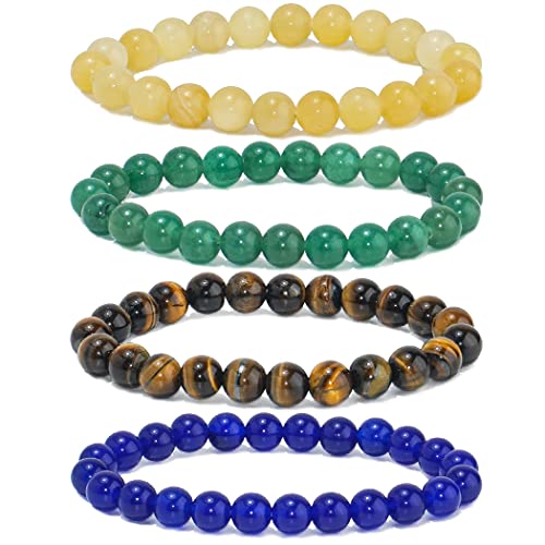 Beaded Bracelets for Men/Women Set Healing Crystal Bead  Bracelets