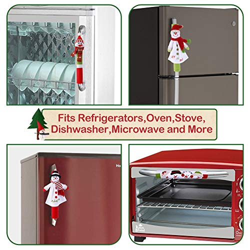 Set of 4 Christmas Refrigerator Handle Covers