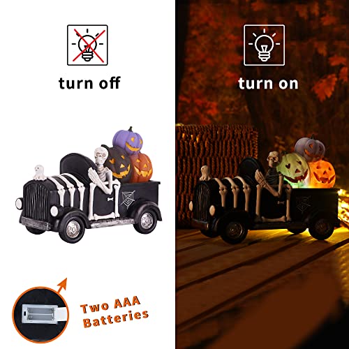 Lighted Truck for Halloween Decoration