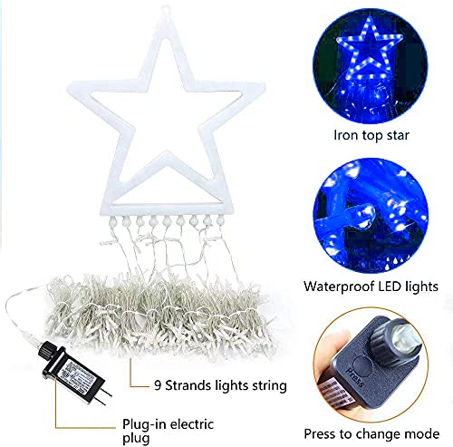 LED Star Christmas Tree Lights, Decoration