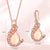 4 Sets Peacock Waterdrop Rhinestone Pendant Necklace Earrings Heart-shaped Crystal Necklace Earrings