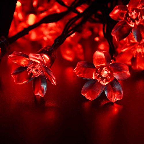 33 Feet 100 LED Cherry Flower Fairy String Lights Christmas, 8 Flash Modes with Tail Plug