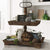 2 Tier  Wooden Farmhouse Tray Stand