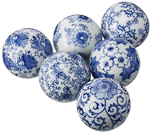 " Blue & White Decorative Porcelain Ball Set(B)