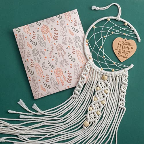 Mothers Day Gift Dream Catcher w/  Warm Heart Pendant Message