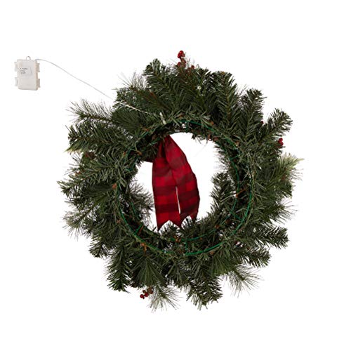 24 Inch Prelit Christmas Wreath Decoration