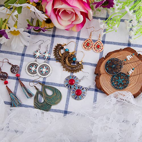 20 Pairs Bohemian Earrings Vintage Set for Women