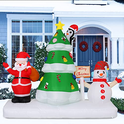 6FT Christmas Inflatables Outdoor Decorations w/ Built in LEDs