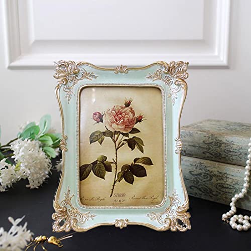 Vintage Picture Frame Antique Ornate Photo Frame Tabletop or Wall Hanging (5x7)