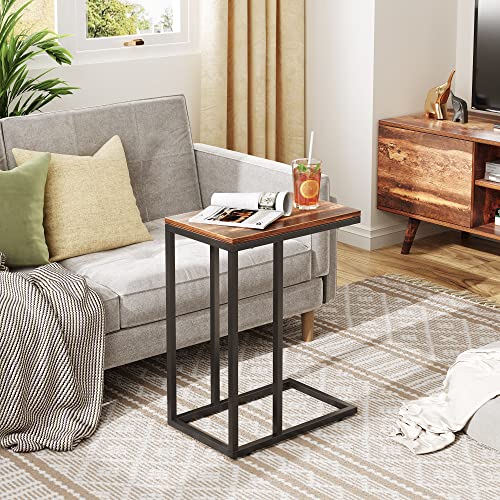 C Shaped End Table for Sofa Couch & Bed