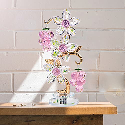 Crystal Pink Grape w/ Rotating Base Collectible Figurines