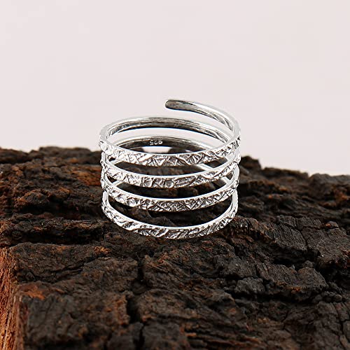 Twised Stackable Stack Textured Ring Band, Handmade Designer Ring, Bohemian, Unique Minimalist Unisex