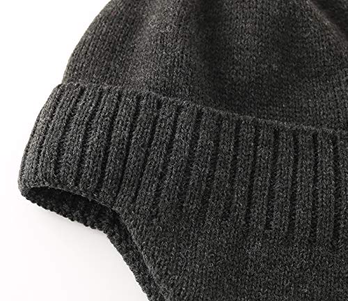 Mens Winter Knit Earflap Hat