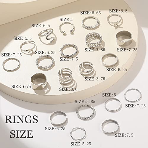 Vintage Silver Knuckle Rings Set for Women