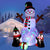 6ft Christmas Inflatables Snowman & Penguin w/ LEDs