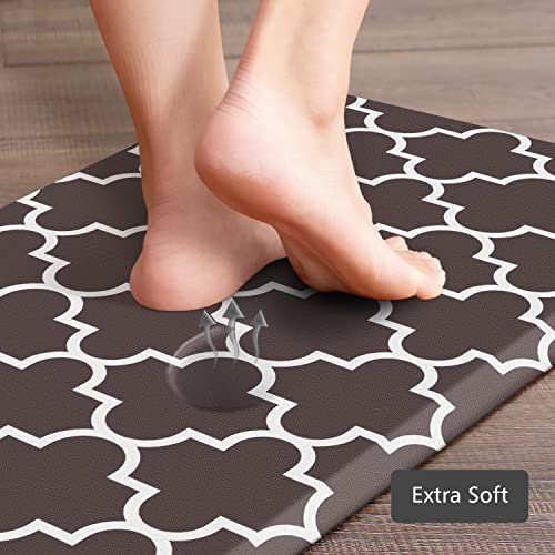 [2 PCS] Cushioned Anti-Fatigue Kitchen Rug, Waterproof Non-Slip