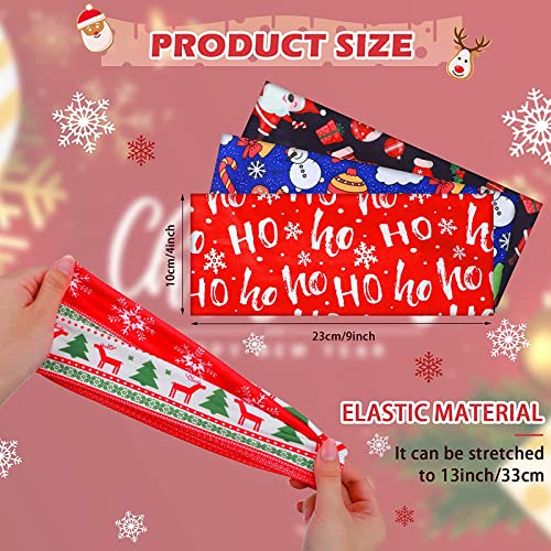 12 PCS Christmas Stretchy Headbands for Women